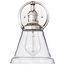 Vintage 1 Light Sconce w/ Clear Glass Vintage Lamp Included