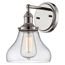 Vintage 1 Light Sconce w/ Clear Glass Vintage Lamp Included