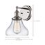 Vintage 1 Light Sconce w/ Clear Glass Vintage Lamp Included