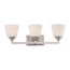 Mobili 3 Light Vanity Fixture w/ Satin White Glass