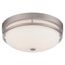 Neval 2 Light Flush Fixture w/ Satin White Glass