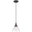 Vintage 1 Light Pendant w/ Clear Glass Vintage Lamp Included
