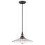 Vintage 1 Light Pendant w/ Clear Glass Vintage Lamp Included