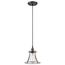Vintage 1 Light Caged Pendant Vintage Lamp Included