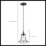 Vintage 1 Light Caged Pendant Vintage Lamp Included