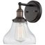 Vintage 1 Light Sconce w/ Clear Glass Vintage Lamp Included