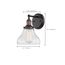Vintage 1 Light Sconce w/ Clear Glass Vintage Lamp Included