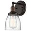 Vintage 1 Light Sconce w/ Clear Glass Vintage Lamp Included