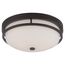 Neval 2 Light Flush Fixture w/ Satin White Glass