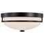 Neval 2 Light Flush Fixture w/ Satin White Glass