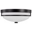 Neval 2 Light Flush Fixture w/ Satin White Glass