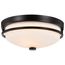 Neval 2 Light Flush Fixture w/ Satin White Glass