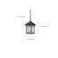 Drexel 1 light Outdoor Hanging Fixture w/ Frosted Seed Glass