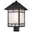 Drexel 1 light Outdoor Post Fixture w/ Frosted Seed Glass