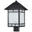 Drexel 1 light Outdoor Post Fixture w/ Frosted Seed Glass