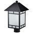 Drexel 1 light Outdoor Post Fixture w/ Frosted Seed Glass