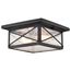 Wingate 2 light Outdoor Flush Fixture w/ Clear Seed Glass