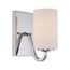 Willow 1 Light Vanity Fixture w/ White Glass
