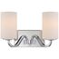 Willow 2 Light Vanity Fixture w/ White Glass