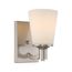 Laguna 1 Light Vanity w/ White Glass