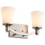 Laguna 2 Light Vanity w/ White Glass