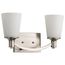 Laguna 2 Light Vanity w/ White Glass