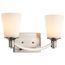 Laguna 2 Light Vanity w/ White Glass