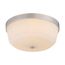 Laguna 3 Light Flush Fixture w/ White Glass