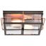 Howell 2 Light Outdoor Flush Fixture w/ 60W Vintage Lamps Included Bronze w/ Copper Accents Finish