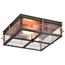 Howell 2 Light Outdoor Flush Fixture w/ 60W Vintage Lamps Included Bronze w/ Copper Accents Finish
