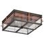 Howell 2 Light Outdoor Flush Fixture w/ 60W Vintage Lamps Included Bronze w/ Copper Accents Finish