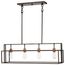 Lake 4 Light Island Pendant Forest Bronze w/ Copper Accents Finish
