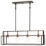 Lake 4 Light Island Pendant Forest Bronze w/ Copper Accents Finish