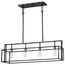 Lake 4 Light Island Pendant Iron Black w/ Brushed Nickel Accents Finish