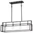 Lake 4 Light Island Pendant Iron Black w/ Brushed Nickel Accents Finish