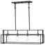 Lake 4 Light Island Pendant Iron Black w/ Brushed Nickel Accents Finish