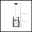 Lake 1 Light Mini Pendant Iron Black w/ Brushed Nickel Accents Finish