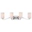 Willow 4 Light Vanity Polished Nickel w/ White Glass