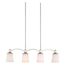 Laguna 4 Light Island Pendant Brushed Nickel w/ White Glass