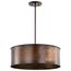 Kettle 4 Light Pendant w/ 60W Vintage Lamps Included Weathered Brass Finish