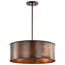 Kettle 4 Light Pendant w/ 60W Vintage Lamps Included Weathered Brass Finish