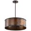 Kettle 4 Light Pendant w/ 60W Vintage Lamps Included Weathered Brass Finish