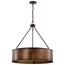 Kettle 5 Light Oversized Pendant w/ 60W Vintage Lamps Included Weathered Brass Finish