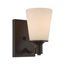 Laguna 1 Light Vanity w/ White Glass