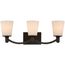 Laguna 3 Light Vanity w/ White Glass