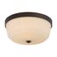 Laguna 3 Light Flush Fixture w/ White Glass