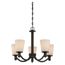 Laguna 5 Light Hanging Fixture w/ White Glass