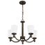 Laguna 5 Light Hanging Fixture w/ White Glass