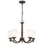 Laguna 5 Light Hanging Fixture w/ White Glass