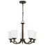 Laguna 5 Light Hanging Fixture w/ White Glass